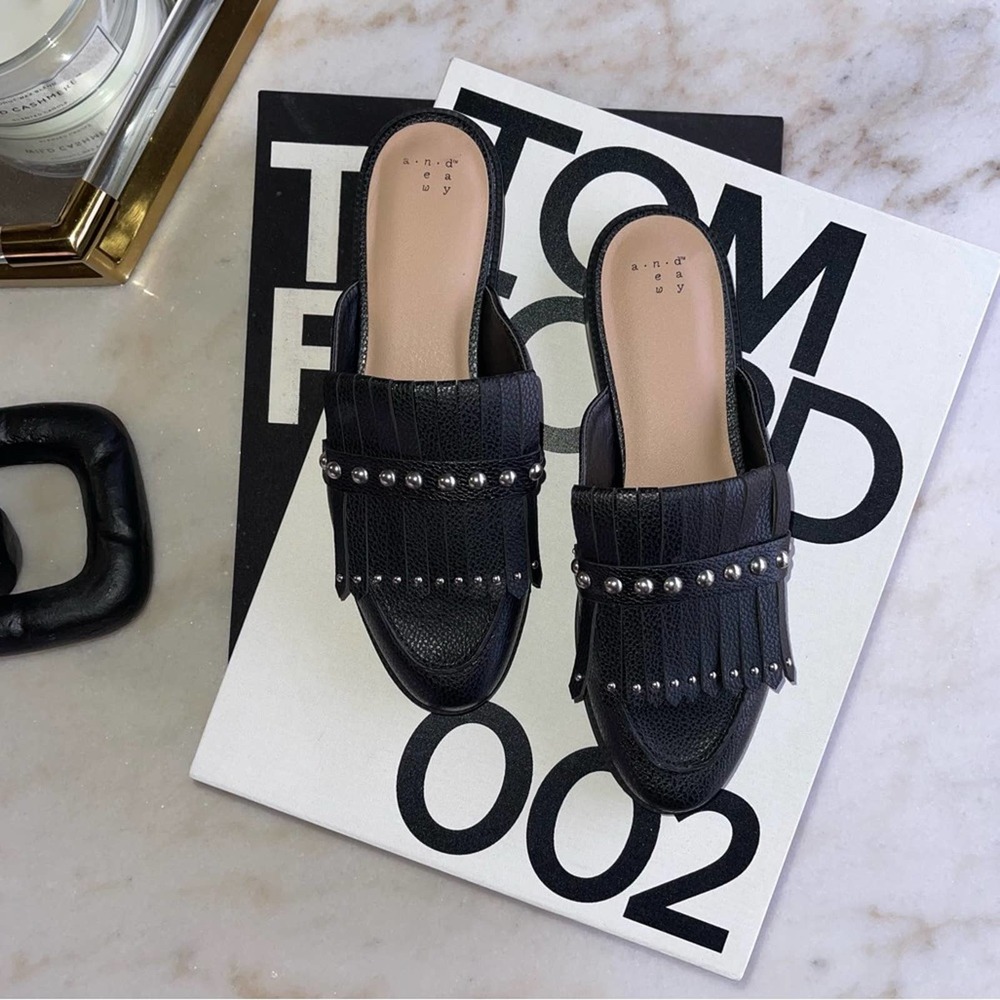 A New Day Karoline Studded Faux Leather Mules
